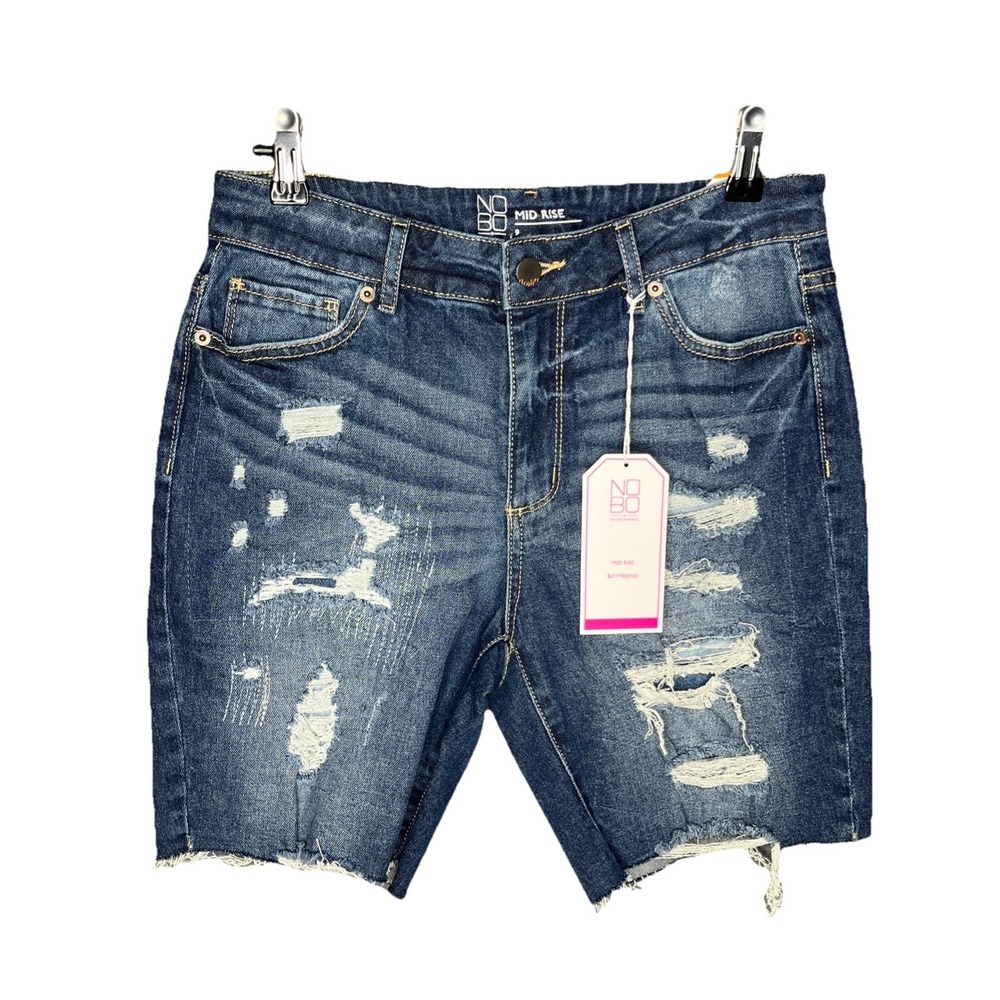 NOBO denim jean shorts size 9 MID-RISE BOYFRIEND